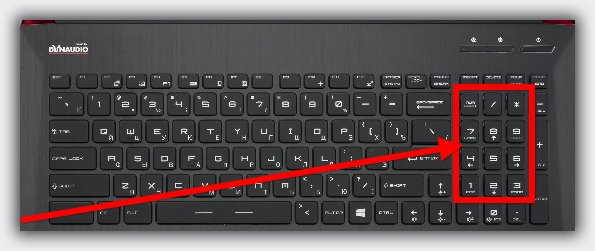 правая цифровая клавиатура в ноутбуке