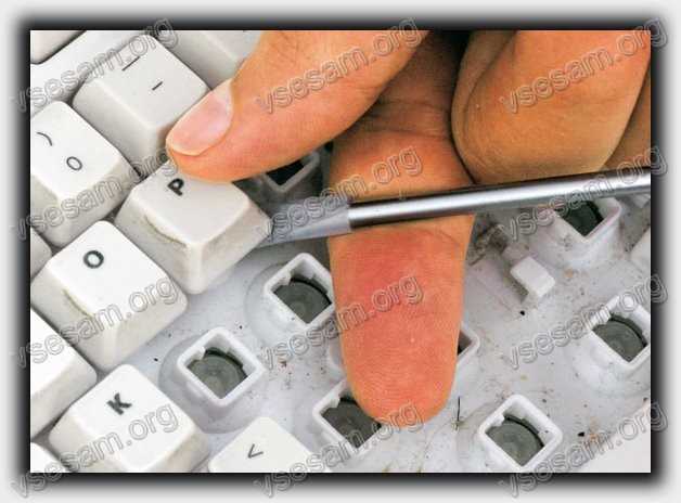 снять и почистить клавиши от пролитой жидкости в ноутбуке асус