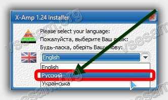 выбрать русский язык в X-Amp