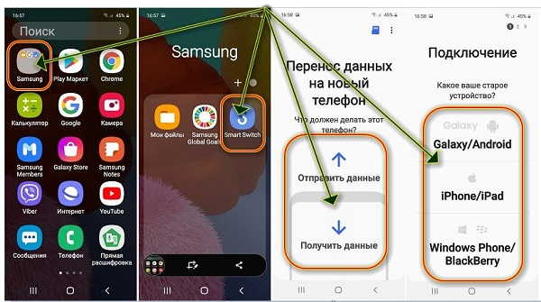 Как перенести данные на телефон самсунг а51