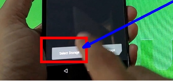 click Select Storage