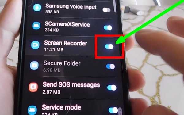 activate screen recording