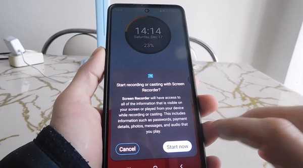 start screen recording on samsung a14