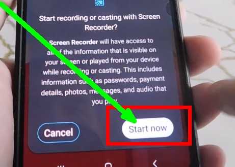 button start screen recording on samsung a14