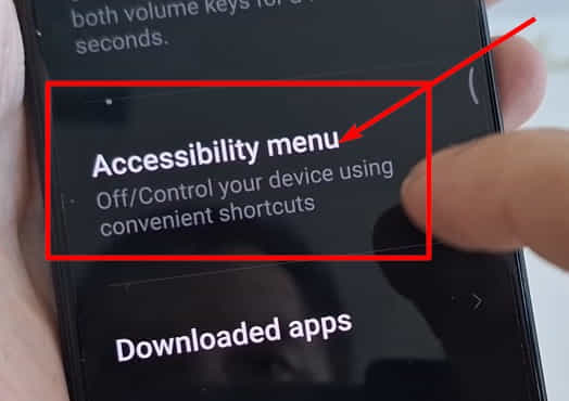 Xiaomi 11 Lite accessibility menu