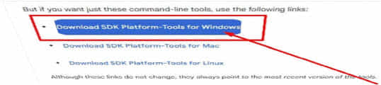 Descargar SDK Platform-Tools para Windows