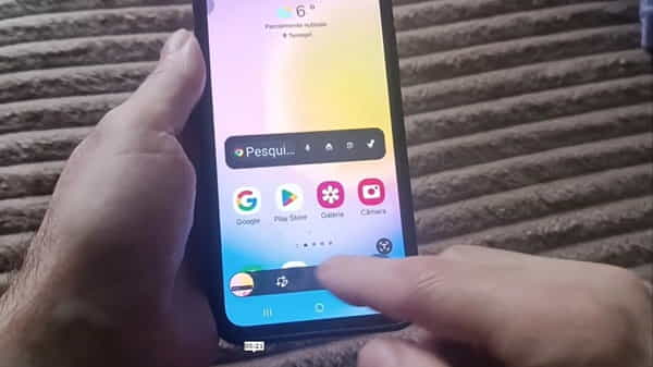 captura de tela no Samsung a25