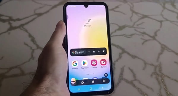 screenshot on Samsung a25