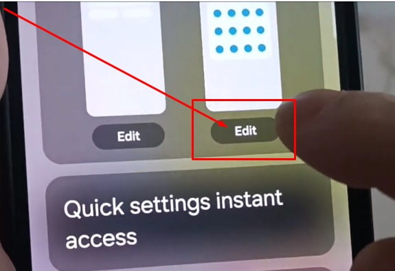 change quick access settings on a25
